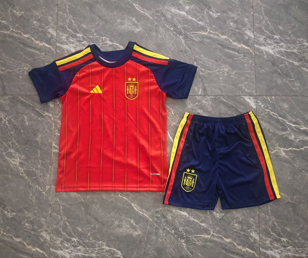 Kids-Spain 2026 World Cup Home 2 Stars Soccer Jersey